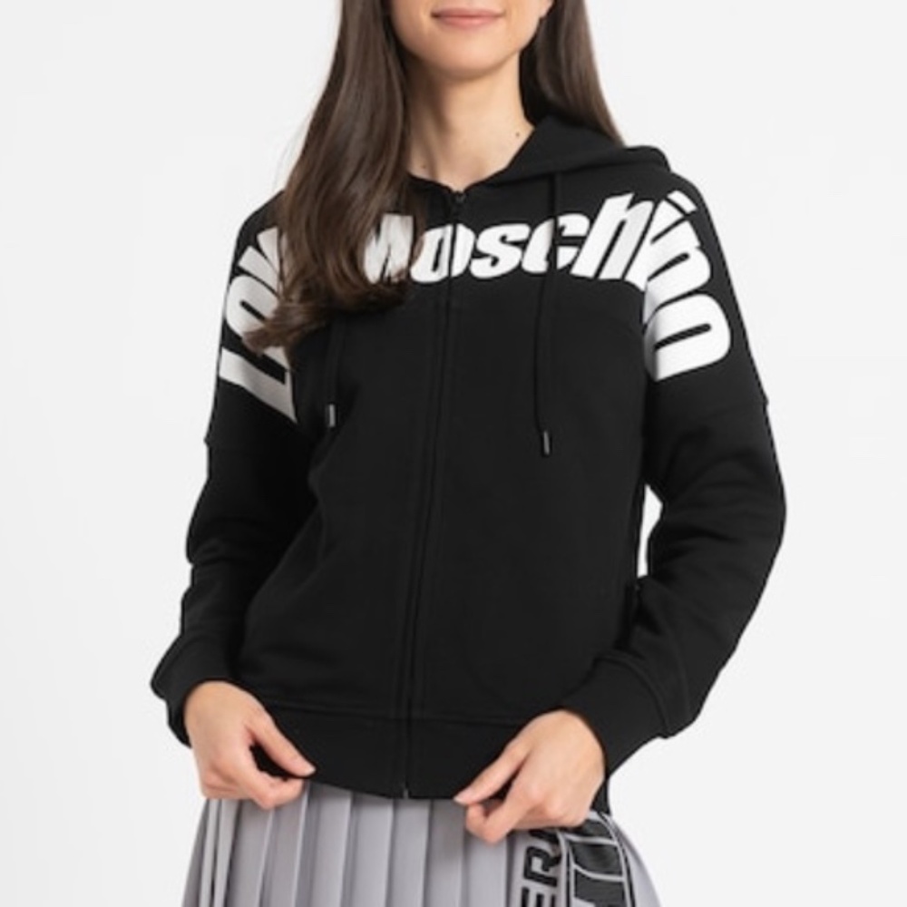 Love Moschino Logo Full- Zip Hoodie